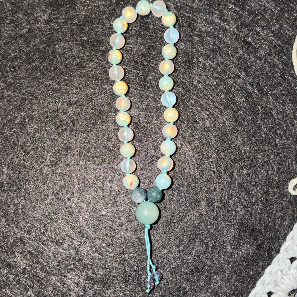 Elegant Beaded Pocket Mini Mala Beads ( 27 + 1) prayer beads. Handmade